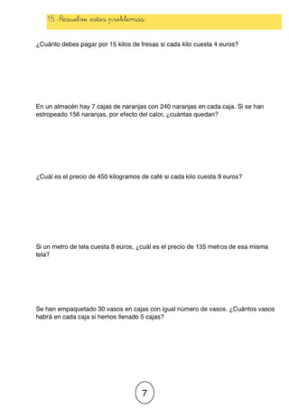 Cuaderno de vacaciones de 3º de primaria | PDF