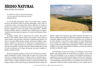 12
nos devuelven la paz y el sosiego. El camino debe recorrerse saborean-
do el paisaje, disfrutando del aroma a cantueso y tomillos, escuchando
a rabilargos, milanos, cigüeñas,... Podemos caminar junto al Santuario
del Henar, en la senda del Manzano-Sotocivieco, en el Común Grande
de las Pegueras, junto a la Casa del Ingeniero en Turégano o subir a
San Cebrián, en Zarzuela del Pinar, y disfrutar de uno de los más bellos
miradores sobre la Tierra de Pinares. Desde aquí el “Mar de Pinares” se
aprecia en todo su esplendor.
Dispersas entre los arenales, escondidas tras el pinar, hay multitud
de lagunas de profundidad somera. Entre los conjuntos lagunares más
interesantes se encuentran las Lagunas de Cantalejo, las de Lastras de
Cuéllar y Hontalbilla o la del Espadañal en Cuéllar. Fochas, ánades
reales, zampullines, cercetas, espátulas, cigüeñuelas y un largo etcétera
de aves que encuentran refugio en sus aguas para anidar o descansar en
los pasos migratorios. La bruma se levanta sobre sus aguas con el nue-
vo amanecer y las fochas inician su actividad bajo el sonido chirriante
de su reclamo para dar paso, pocos minutos después, a un frenético
chapoteo aparentando una falsa torpeza.
Circundando las lagunas, o en lugares donde el nivel freático se
encuentra próximo a la superﬁcie, se han extendido los cultivos de hor-
talizas, alcanzando su máximo desarrollo en el Carracillo. Grandes y
modernas extensiones de productos hortícolas que se contraponen a
la sencillez y soledad de las viejas norias de agua dispersas en torno a
Pinarnegrillo.
Agua, ríos y arroyos que guían al caminante por esta tierra de con-
trastes. En los días de calor, junto a las espigas doradas por el sol, se
intuyen sus recorridos gracias al verdor de chopos y sauces. Sus cauces
se encajan en las arenas o se esparcen sobre ellas en compañía de rui-
señores, pinzones, trepadores, petirrojos y otras aves. El Cega es el río
principal, cruzando la comarca de un extremo a otro y ofreciendo algu-
nos de los lugares más hermosos de esta zona. Se adentra en la tierra de
pinares segoviana por Veganzones y a pocos kilómetros se detiene en
los Porretales. Con la llegada del invierno se desborda su caudal y con
aire veneciano circula entre fresnos y pinos. Varios kilómetros aguas
abajo, en Sotocivieco, los pinos de Valsaín se refugian en la ladera
arenosa vigilando el tranquilo discurrir de las aguas. El Molino del
Ladrón y el Embalse de la Ibienza son otros de los muchos rincones
donde disfrutar de este río tan especial. Finalmente llega a Cuéllar y le
brinda uno de sus mayores tesoros, la Senda de los Pescadores. Aquí,
cualquier amante de la botánica disfrutará de la singularidad de su ve-
getación entre la que se encuentran abedules y avellanos.
Caminos y senderos para descubrir, expectantes y vigilantes, los
pequeños tesoros de esta tierra despreciada por algunos y fascinante
para la mayoría. Una tierra de cielo y silencio, un lugar para la pausa,
para el detalle. Cuando llega la tarde el sol se esconde entre los pinos
sembrando la nostalgia de un viaje terminado, y a la vez acrecentando
la impaciencia por un nuevo camino que se iniciará con la luz del alba.
Arenas movidas por el Cega en Los Porretales
 