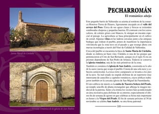 191
SACRAMENIA
Interior de la iglesia cisterciense del Coto de San Bernardo
Sobre la vega del río Sacramenia, tributario del Duratón, con el
que se encuentra a pocos kilómetros de aquí, se asienta el pueblo
del mismo nombre. Las casas escalan por la ladera que culmina con
la silueta de las ruinas de la ermita románica de San Miguel. En el
fondo del valle se propagan los cultivos de regadío alternando con
algún campo de cereal.
El paisaje cambia drásticamente en los páramos sobre los que cre-
cen tomillos, espliegos y otras plantas de pequeño porte. Caminando
por estas pedrizas se puede ver algún rebaño de ovejas churras,
junto a la silueta del pastor buscando siempre los mejores pastos,
hasta que la caída del sol silencia los cencerros y despide el día. Ex-
celentes pastos y mejores cuidados que hacen posible degustar aquí,
acompañado de un buen vino de la zona, uno de los mejores corde-
ros asados de toda la provincia. También es excelente el queso que
se hace con la leche de las churras.
Sacramenia es un lugar de la comunidad de Villa y Tierra de Fuenti-
dueña. Antes del siglo XIII compartía con la villa, con Bernuy y con
Membibre el dominio de estas tierras. De todos ellos, Sacramenia es
el más dinámico y activo hoy en día.
El nombre de Sacramenia y su historia no pueden separarse del cer-
cano monasterio cisterciense de Santa María, conocido como el
Coto de San Bernardo. Fue fundado durante el reinado de Alfonso
VII en un lugar tranquilo y apartado, habitado anteriormente por ere-
mitas. A él se llega por una estrecha carretera cubierta con una bóve-
da natural de ramas de quejigo. A pesar de los expolios sufridos (el
claustro fue desmontado y trasladado a los Estados Unidos), el con-
junto restante resulta sorprendente. La iglesia es la mejor muestra de
la arquitectura cisterciense de la provincia y una de las mejores de
Los muros sagrados
 