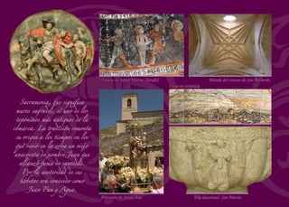 Cuando la mayor parte de
los rebaños de la zona se
componen de ovejas de razas
orientadas a la producción
de leche, en Sacramenia se
hace bandera de la oveja
churra, más delicada y
menos productiva, pero
infinitamente más apreciada
por la calidad de sus
lechazos. El cordero asado
de Sacramenia es uno de los
más notables productos de
la gastronomía segoviana.
Lechazo asadoQuesos de Daniel el Chato de Sacramenia
Panorámica del valle del río Sacramenia
Fachada de sillería de una bodega tradicional Barricas de roble de Bodegas Zarraguilla
 