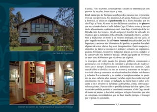47
Nido de cigüeña en el paraje de La Dehesa
VEGANZONES
Es un pueblo predominantemente agrícola y ganadero, en el que
abundan los cultivos de secano junto al casco urbano. También hay
pinares de pino resinero sobre cuyas copas es fácil observar nume-
rosos nidos de cigüeñas mirando hacia el pueblo, como si con su
proximidad al hombre se encontraran más protegidas de los depre-
dadores. En el prado de la Dehesa se conservan algunas lagunas
estacionales. El río Cega limita su término municipal con Cabezue-
la, compartiendo algunos de los más bellos parajes de estas riberas,
como el Puente Mesa situado junto a la carretera.
En el ayuntamiento se conserva un documento fechado en 1615, rei-
nando Felipe III, en el que queda constancia de que el concejo de
Veganzones compró a Felipe II su propia jurisdicción. De esta forma
abandonó el señorío episcopal y pasó a ser villa de realengo o, como
se dice en el documento “villa de sí y sobre sí”, sin que ya pudiera
ser entregada a ningún otro señor.
Los nuevos aires de independencia local traen la prosperidad al lugar
y se encarga al famoso arquitecto Pedro de Brizuela la construcción
de la nueva iglesia parroquial de Santa Águeda, cuyas obras se ter-
minaron en 1630. El templo tiene planta de cruz latina y su esplén-
dida arquitectura es de clara inﬂuencia herreriana. Desde el sotocoro
se accede a las capillas de la Virgen de los Dolores y del Cristo.
Esta imagen, como la de santa Ana, son del siglo XIV.
En agosto se celebra su ﬁesta grande, la Virgen de la Piedra, cuya
imagen se veneraba en un molino de Los Porretales. Santa Agueda,
el 5 de febrero y San Isidro Labrador, el 15 de mayo son sus ﬁestas
menores. El domingo siguiente al Corpus Christi se enrama todo el
pueblo, con arcos y altares cubiertos de ﬂores para celebrar la Octava
del Señor, mientras los danzantes palotean delante de la imagen.
“Villa de sí y sobre sí”
 