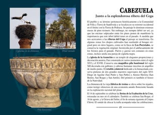 51
AGUILAFUENTE
Santa María, la iglesia del Sínodo
Aguilafuente es un pueblo de rica historia que puede presumir de ser
la cuna del primer libro impreso en España: El sinodal de Aguila-
fuente, que recoge las actas del sínodo diocesano convocado por el
obispo Arias Dávila.
Buena parte del término está cubierta por pinares de pino resinero.
De estos árboles se extraía la resina que servía como materia prima
para la fábrica de la Unión Resinera donde se obtenían aguarrás y
colofonia. El cantueso, el tomillo y la retama son sus principales
acompañantes, tapizando y estabilizando el suelo arenoso y ácido
sobre el que se encuentran. El arroyo Malucas y el río Cega atra-
viesan el término municipal, añadiendo una pincelada de frescor. El
área recreativa de Las Fuentes, situada junto al río Cega, ofrece la
posibilidad de un agradable día de campo. Varios manantiales emer-
gen de la arena para rendir sus aguas al río pocos metros más abajo.
Helechos de más de un metro de altura cubren el espacio entre los
pinos, acompañados del rumor del agua y el canto de las aves.
Hace unas décadas, la arqueóloga Rosario Lucas excavó con gran
rigor la villa romana que se encontró en el paraje de Santa Lucía.
Entre los restos encontrados, fechados en el siglo IV, destaca un con-
junto de mosaicos que hoy pueden contemplarse en la iglesia mudé-
jar de San Juan, convertida en un interesantísimo museo dedicado
a la romanización de estas tierras. Los visigodos usaron el mismo
emplazamiento de la villa para enterrar a sus difuntos durante los
siglos VI y VII.
En el siglo XII, Alfonso VII entregó al obispo de Segovia la villa de
Aguilafuente que permaneció en el señorío episcopal hasta el siglo
XVI. En este período se construye la iglesia mudéjar de Santa Ma-
ría, que es reformada en el siglo XV. Su ábside es uno de los mejores
La villa del Sinodal
 