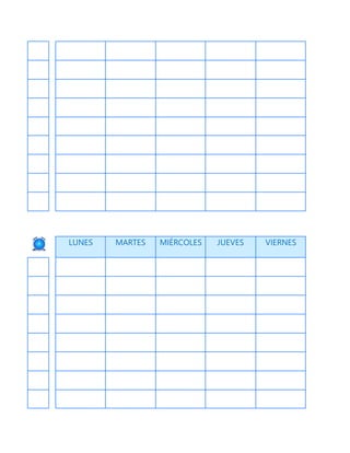 LUNES MARTES MIÉRCOLES JUEVES VIERNES
 