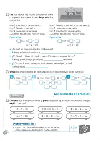 3 Lee los datos de cada problema para
                                                    completar las operaciones. Respo...