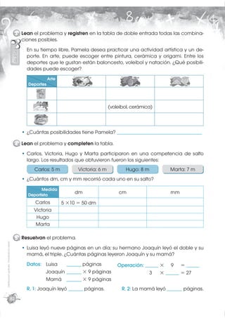3 Lean el problema y registren en la tabla de doble entrada todas las combina-
                                           ...