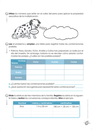 2 Utiliza los números que están en el collar del perro para aplicar la propiedad
  asociativa de la multiplicación.




  ...
