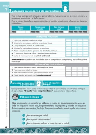 Bloque

 1 Evaluando mi entorno de aprendizaje
                                                Para evaluar es importante ...