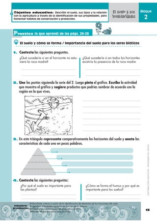Objetivo educativo:              Describir el suelo, sus tipos y la relación                         El suelo y sus       ...