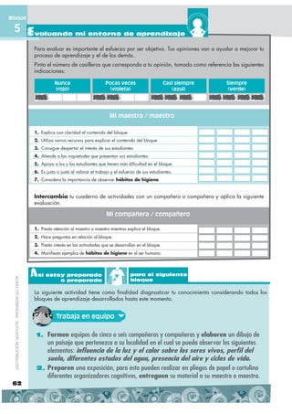 Bloque

 5 Evaluando mi entorno de aprendizaje
                                                  Para evaluar es important...