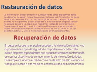 Restauración de datosRecuperación de datos
