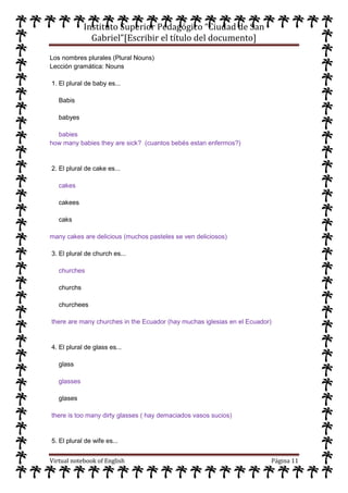 Cuaderno virtual de ingles