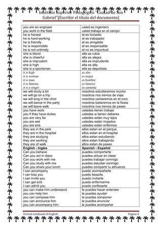 Cuaderno virtual de ingles