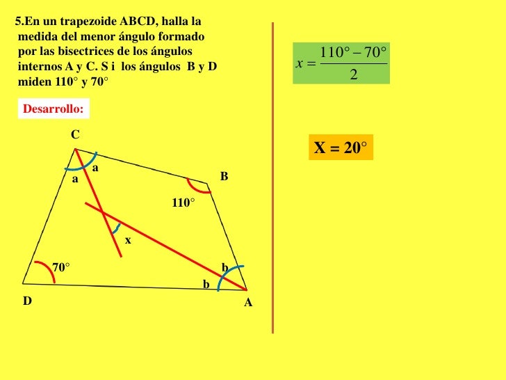 El Perimetro De Un Trapecio Isosceles Es 110