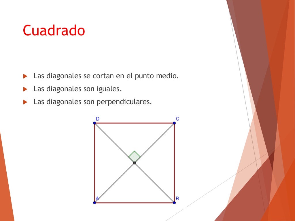 Propiedades de las diagonales de los cuadriláteros Propiedades de las diagonales de los cuadriláteros