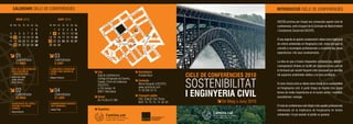 Cicle conferències 2010 Sostenibilitat i Enginyeria Civil