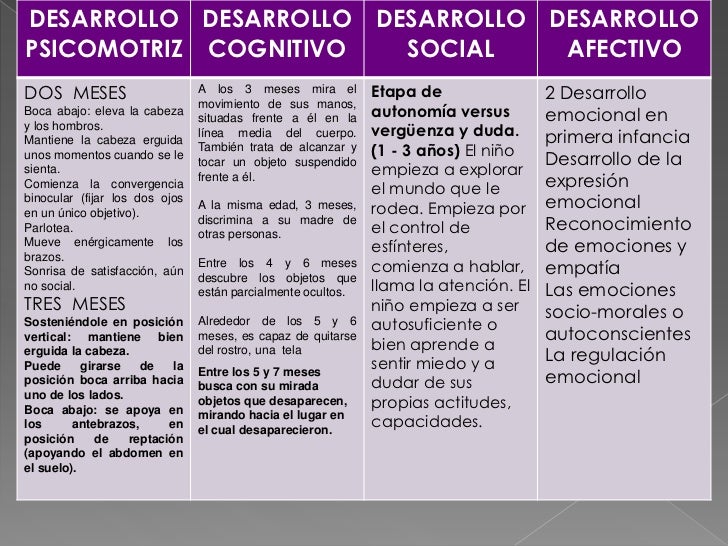 DESARROLLO EN LA PRIMERA INFANCIA