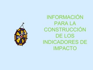 INFORMACIÓN PARA LA CONSTRUCCIÓN DE LOS INDICADORES DE IMPACTO 80% 