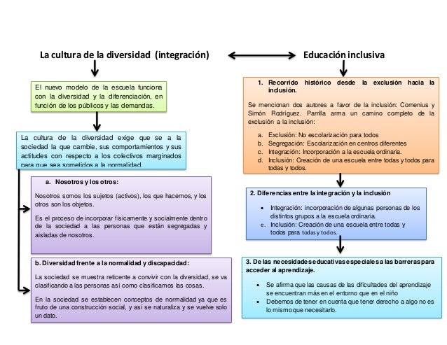 La cultura de la diversidad y la educación inclusiva