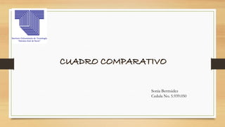 CUADRO COMPARATIVO 
Sonia Bermúdez 
Cedula No. 5.939.050  