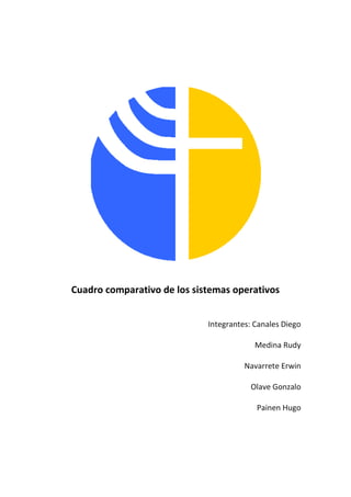 Cuadro comparativo de los sistemas operativos


                             Integrantes: Canales Diego

                                          Medina Rudy

                                       Navarrete Erwin

                                        Olave Gonzalo

                                          Painen Hugo
 