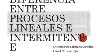 Cristhian Paúl Soberanis González
Carnet No. 21001836
 