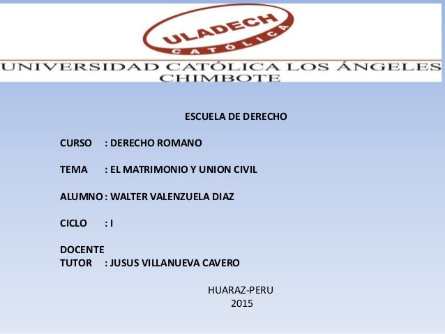 Cuadro comparativo entre matrimonio y union civil
