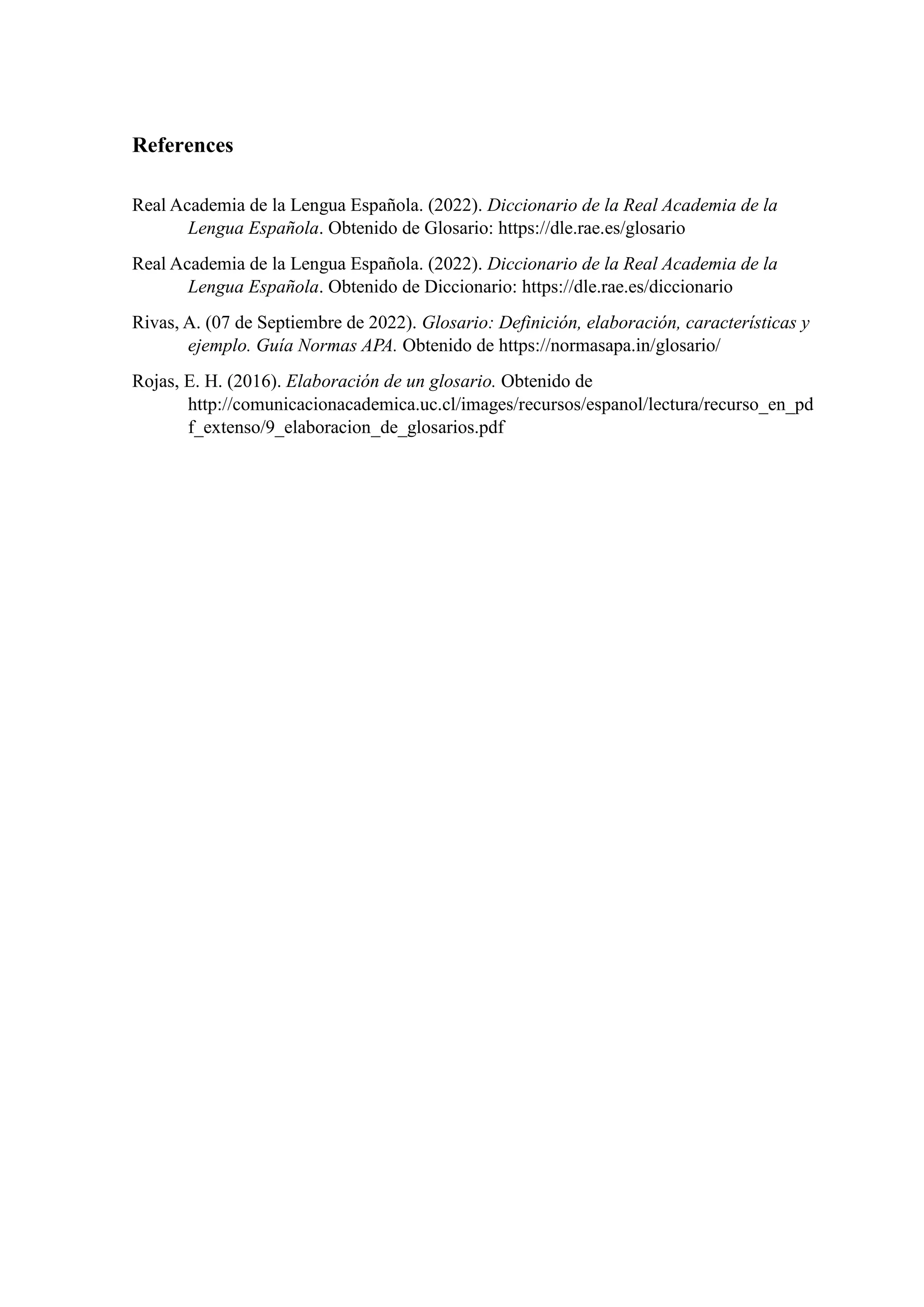 Comparative Chart: Glossary vs. Dictionary - Cuadro comparativo ...