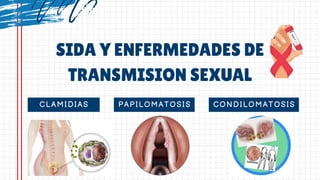 CLAMIDIAS PAPILOMATOSIS CONDILOMATOSIS
SIDA Y ENFERMEDADES DE
TRANSMISION SEXUAL
 