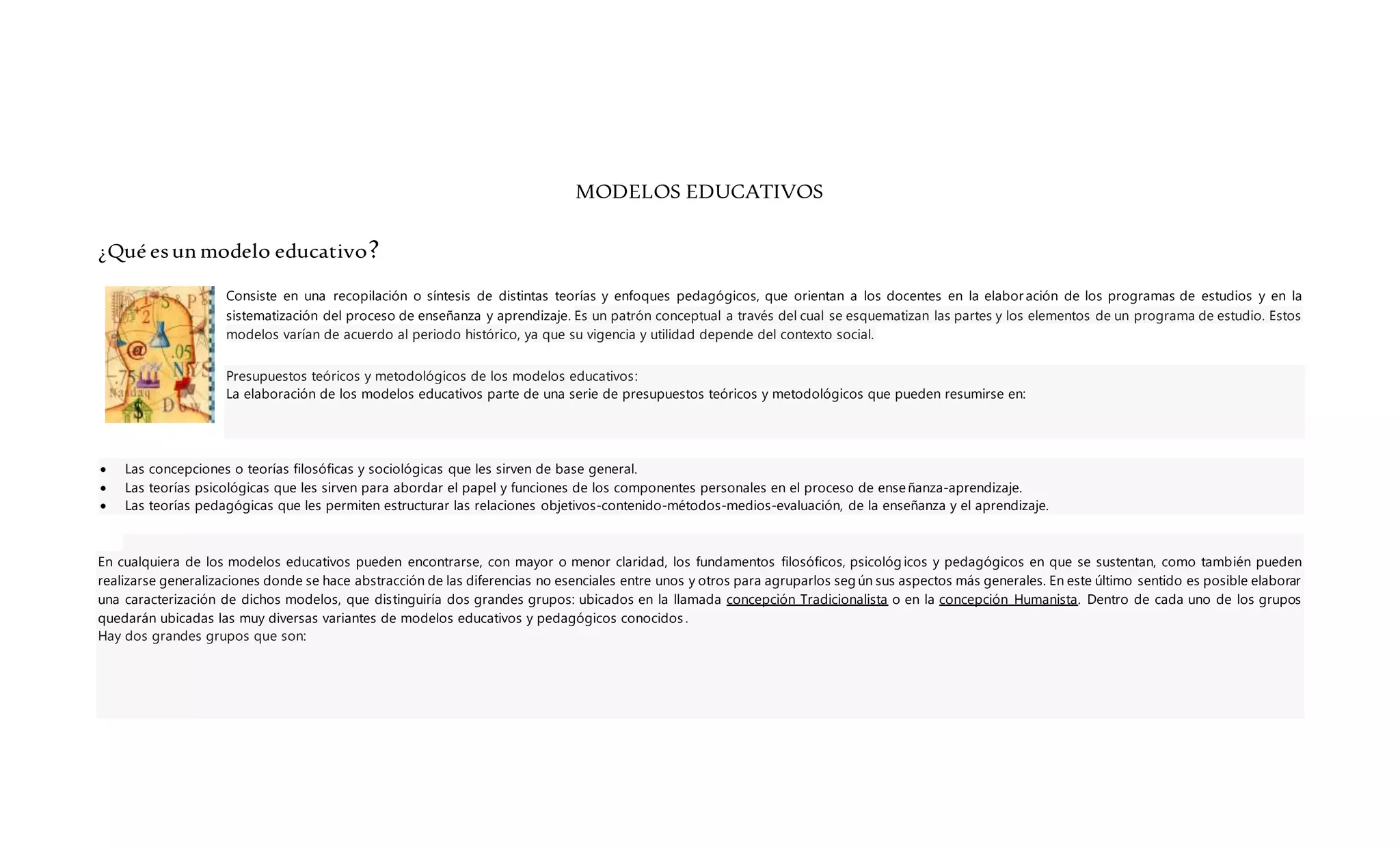 Cuadro comparativo modelos educativos | DOCX