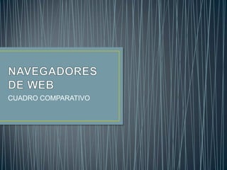 NAVEGADORES DE WEB CUADRO COMPARATIVO 