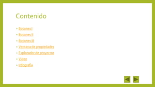 Cuadro de herramientas y botones en visual basic | PPTX