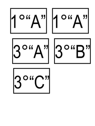 1°“A” 1°“A”
3°“A” 3°“B”
3°“C”
 
