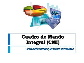 Cuadro de Mando Integral (CMI) SI NO PUEDES MEDIRLO, NO PUEDES GESTIONARLO 