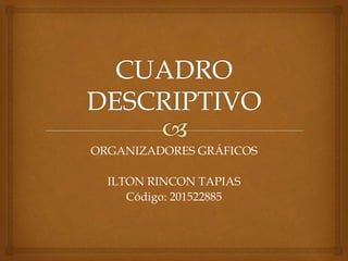 ORGANIZADORES GRÁFICOS
ILTON RINCON TAPIAS
Código: 201522885
 