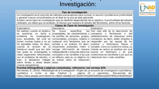 Investigación:
 