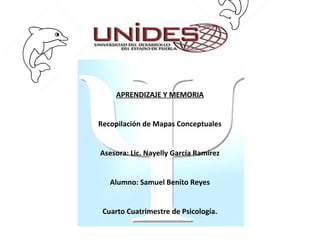 APRENDIZAJE Y MEMORIA
Recopilación de Mapas Conceptuales
Asesora: Lic. Nayelly García Ramírez
Alumno: Samuel Benito Reyes
Cuarto Cuatrimestre de Psicología.
 