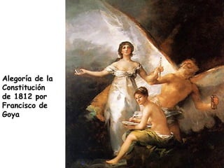 Alegoría de la Constitución  de 1812 por Francisco de  Goya 