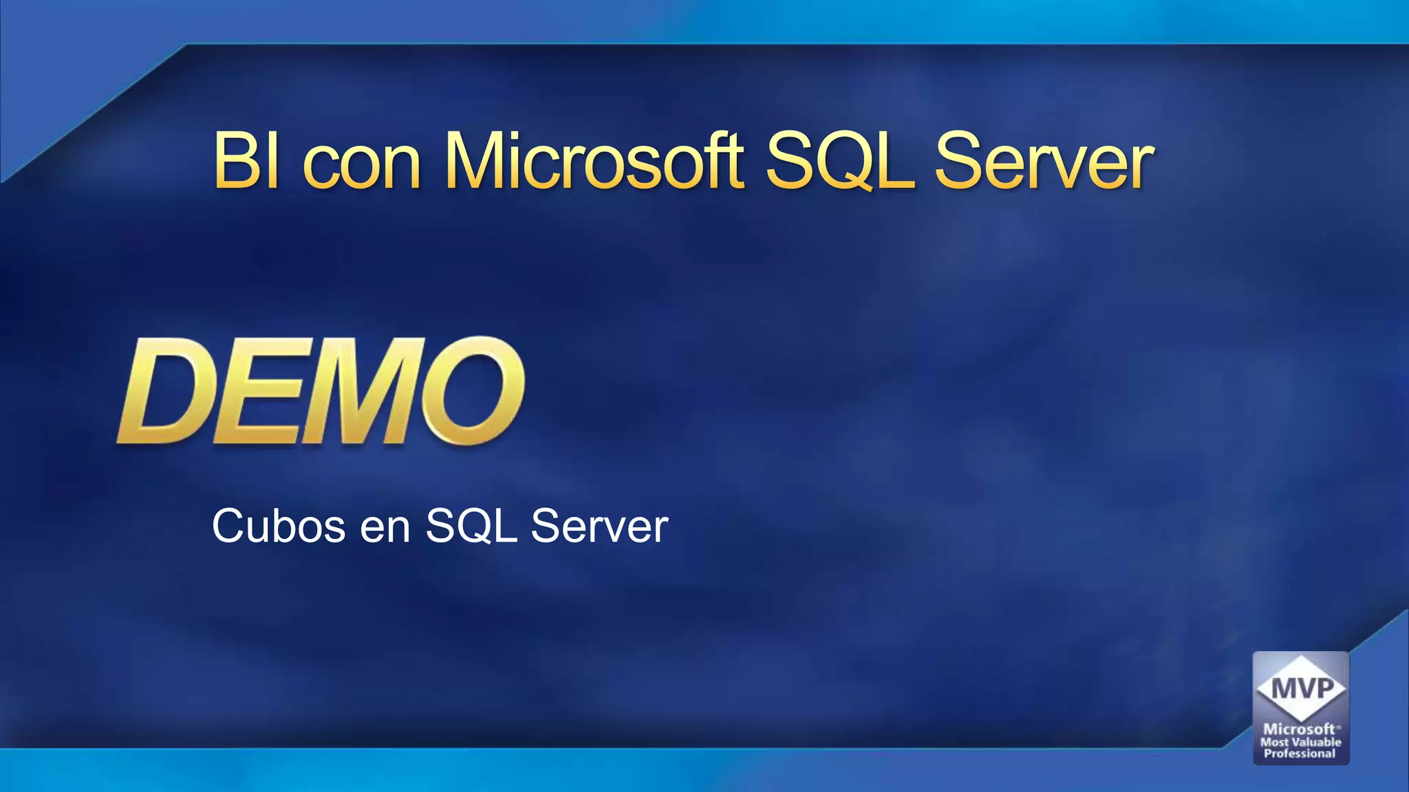 Cubos en SQL Server

 