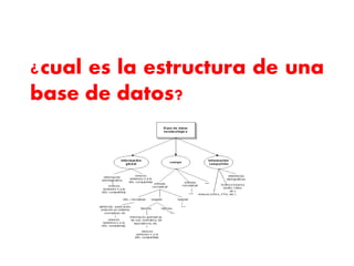 ¿cual es la estructura de una
base de datos?
 