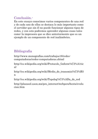 Cuales Son Los Componentes De Una Red2