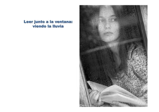 Leer junto a la ventana:
viendo la lluvia
 