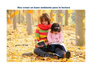 Nos crean un buen ambiente para la lectura
 