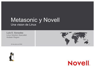 Metasonic y Novell Una vision de Linux ,[object Object],[object Object],[object Object]