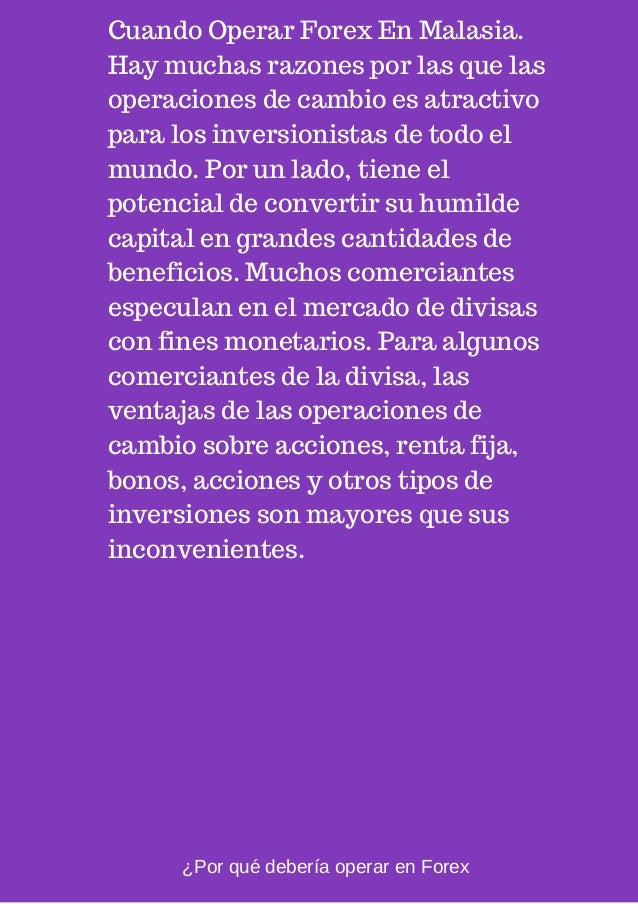 Donde operar en forex