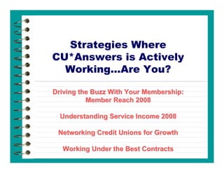 CU*Answers CEO Strategies CEO School