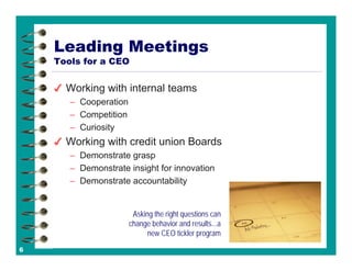 CU*Answers CEO Strategies CEO School