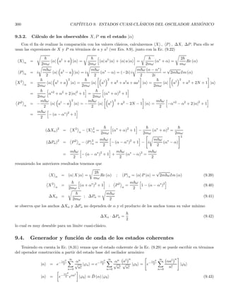 92 CAPÍTULO 1. LINEAR OR VECTOR SPACES
that explicitly can be illustrated as








c′
1
c′
2
.
.
.
c′
i
.
.
.








=








A11 A12 · · · A1j · · ·
A21 A22 · · · A2j · · ·
.
.
.
.
.
.
.
.
.
Ai1 Ai2 · · · Aij · · ·
.
.
.
.
.
.
.
.
.
















c1
c2
.
.
.
ci
.
.
.








with a continuous basis {wα} we have
c′
(α) = hwα| ψ′
i = hwα| A |ψi = hwα| AI |ψi = hwα| AP{wα} |ψi =
Z
dβ hwα| A |wβi hwβ |ψi
c′
(α) =
Z
dβ A (α, β) c (β)
which is the continuous extension of multiplication of a matrix with a column vector.
Let us see the representation of the bra hψ| A
hψ| A = hψ| IAI =
X
i
X
j
hψ| uii hui| A |uji huj|
=
X
i
X
j
c∗
i Aij huj|
Therefore, the bra hψ| A is represented by the product of the row matrix that represents hψ| times the square
matrix representing A respecting the order
hψ| A = c∗
1 c∗
2 · · · c∗
3 · · ·









A11 A12 · · · A1j · · ·
A21 A22 · · · A2j · · ·
.
.
.
.
.
.
.
.
.
Ai1 Ai2 · · · Aij · · ·
.
.
.
.
.
.
.
.
.








observe that the matrix product is not defined in the opposite order, thus we cannot give meaning to A hψ|.
In many cases, it is also interesting to calculate the element hϕ| A |ψi in terms of the coordinates of the bra
and the ket and in terms of the components of A. To do it, we insert an expansion of the identity twice
hϕ| A |ψi = hϕ| IAI |ψi = hϕ| P{ui}AP{ui} |ψi =
X
i
X
j
hϕ| uii hui| A |uji huj |ψi
hϕ| A |ψi =
X
i
X
j
b∗
i Aijcj ; bi = hui| ϕi, Aij = hui| A |uji , cj = huj |ψi
which in matrix form is written as a bilinear form
hϕ| A |ψi = b∗
1 b∗
2 · · · b∗
3 · · ·









A11 A12 · · · A1j · · ·
A21 A22 · · · A2j · · ·
.
.
.
.
.
.
.
.
.
Ai1 Ai2 · · · Aij · · ·
.
.
.
.
.
.
.
.
.
















c1
c2
.
.
.
ci
.
.
.








(1.173)
 
