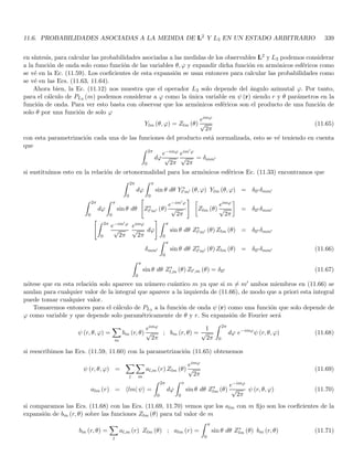 A |ri =
Z
d3
p′
Z
d3
p S r′
, p′

A p′
, p

S†
(r, p)
this is the continuous generalization of (1.176). From (1.183) we find
A r′
, r

=

1
2π~
3 Z
d3
p′
Z
d3
p eip′·r′/~
A p′
, p

e−ip·r/~
A r′
, r

=

1
2π~
3 Z
d3
p′
Z
d3
p ei(p′·r′−p·r)/~
A p′
, p

1.43.4. The R and P operators
Let |ψi be an arbitrary ket of Er and ψ (r) = ψ (x, y, z) the corresponding wave function. We define an operator
X in the form20
 