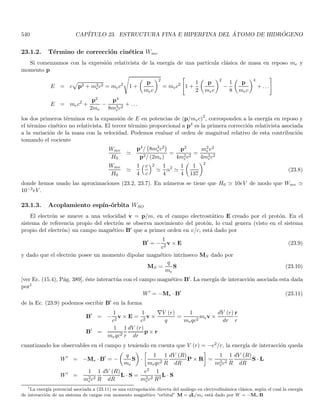 150 CAPÍTULO 2. CONSTRUCCIÓN FENOMENOLÓGICA DE LOS POSTULADOS
2.14. Caracterización de paquetes de onda gaussianos
Estudiaremos perfiles de paquetes de onda ψ (x, 0) para los cuales la transformada de Fourier ψ̄ (k, 0) es
gaussiana. Este ejemplo especı́fico es de amplio uso en fı́sica y tiene la ventaja de permitir ilustrar los conceptos
asociados a paquetes de onda con cálculos exactos. Estudiaremos además la evolución temporal de estos paquetes.
2.14.1. Integrales básicas para paquetes gaussianos
El cálculo del paquete de onda (y muchos otros cálculos relativos a paquetes de onda gaussianos) requiere
evaluar una integral del tipo
I (α, β) =
Z ∞
−∞
e−α2(ξ+β)2
dξ
donde α y β son números complejos. Es necesario que Re α2

 0 para que la integral converja. El teorema del
residuo nos permite encontrar que
I (α, β) = I (α, 0)
de modo que la integral no depende de β. Si se satisface la condición |Arg (α)|  π/4 (lo cual siempre es posible
si Re α2

 0), esta integral se puede escribir como
I (α, 0) =
1
α
I (1, 0)
y solo resta calcular I (1, 0), lo cual se puede hacer como una integral doble en el plano XY usando coordenadas
polares
I (1, 0) =
Z ∞
−∞
e−ξ2
dξ =
√
π
de lo cual se obtiene
I (α, β) =
Z ∞
−∞
e−α2(ξ+β)2
dξ =
√
π
α
(2.85)
2.14.2. Perfiles de paquetes de onda gaussianos
Consideremos el modelo unidimensional de una partı́cula libre cuya función de onda en t = 0 tiene el perfil
ψ (x, 0) =
√
a
(2π)3/4
Z ∞
−∞
e− a2
4
(k−k0)2
eikx
dk (2.86)
el cual resulta de superponer ondas planas eikx con coeficientes de Fourier de la forma
1
√
2π
ψ̄ (k, 0) =
√
a
(2π)3/4
e− a2
4
(k−k0)2
(2.87)
para calcular ψ (x, 0) es conveniente reescribir la exponencial en (2.86) de modo que los términos en k queden
como un cuadrado perfecto a fin de compararlos con (2.85)
−
a2
4
(k − k0)2
+ ikx = −
a2
4

k − k0 −
2ix
a2
2
+ ik0x −
x2
a2
con lo cual la Ec. (2.86) queda
ψ (x, 0) =
√
a
(2π)3/4
eik0x
e− x2
a2
Z ∞
−∞
e
− a2
4
h
k−k0− 2ix
a2
i2
dk
 