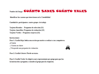 Cuanto sabes cuanto vales